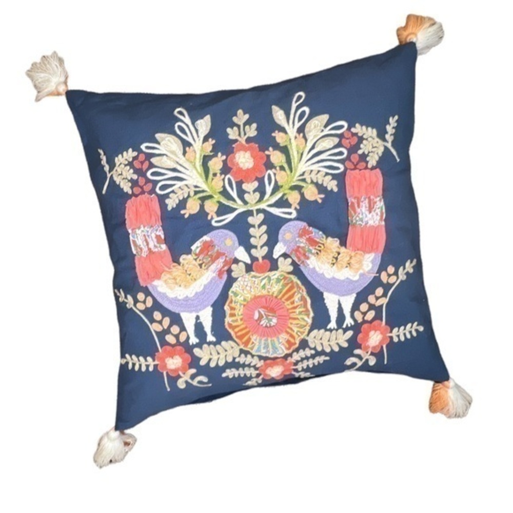 Beautiful Bright Bold Boho Embroidered Pillowcase